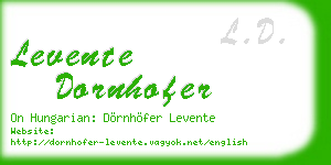 levente dornhofer business card